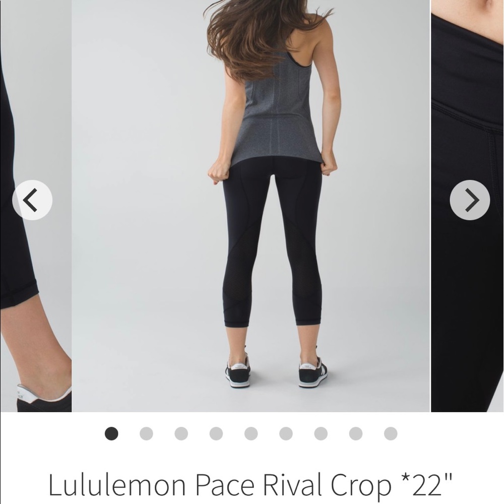 Lululemon Pace Rival Crop 22” black 8